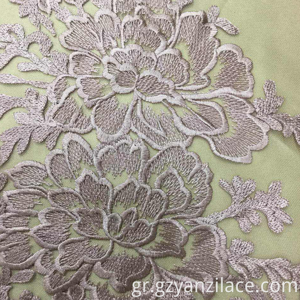 Pink Flower Lace Embroidery Material for Dress